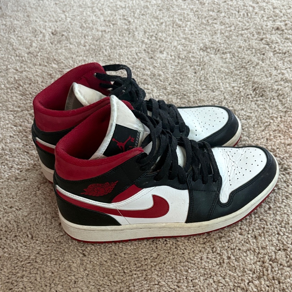 Nike Black, Red, and White High-Tops